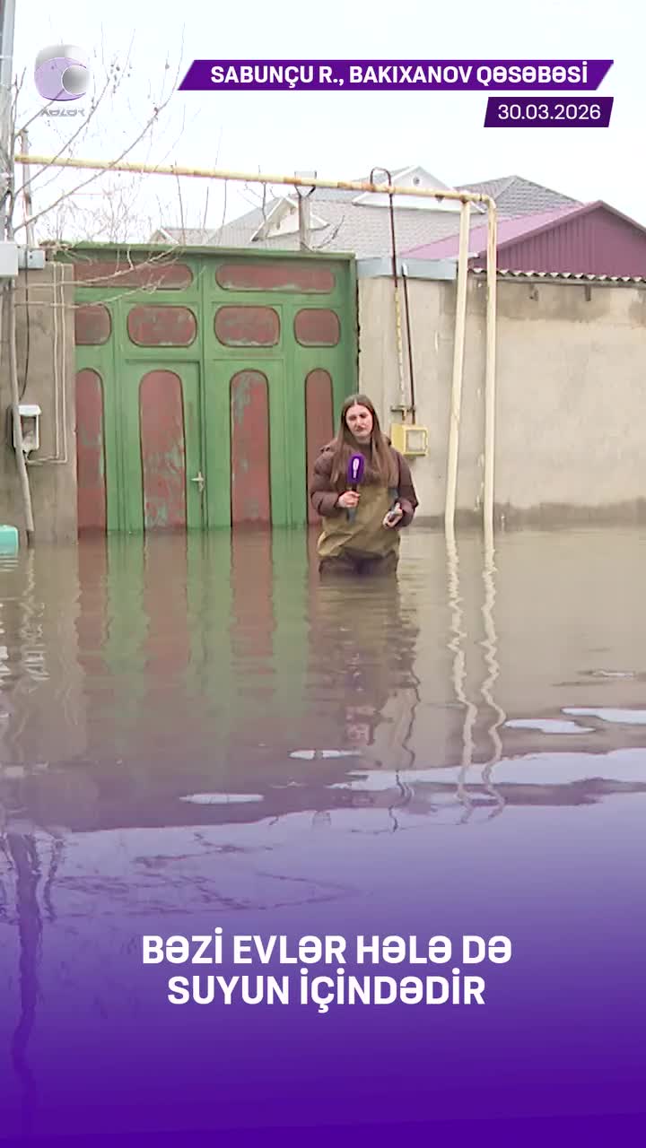 Bakıda bu evlər suyun içindədir
