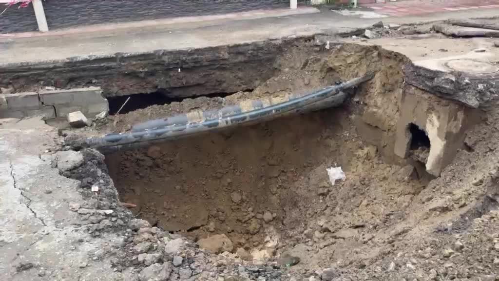 Zaur Mikayılov üzərində evlər tikilən kollektorun çökdüyü ərazidə