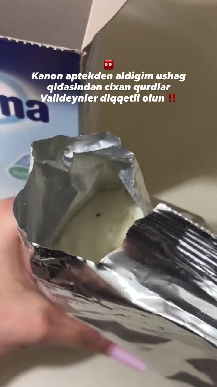 Uşaq qidasından həşərat çıxdı