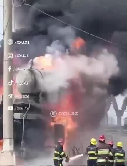 Qobustanda dünənki güclü yanğının görüntüləri