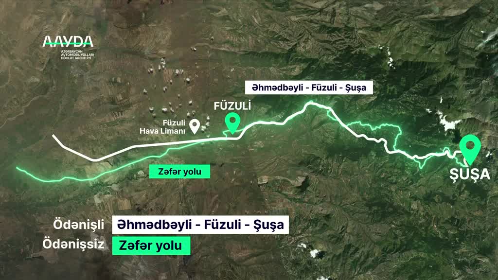 Ödənişli Şuşa yolu istifadəyə verildi