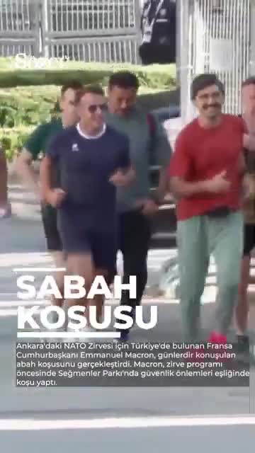 Makronun Ankarada səhər qaçışı