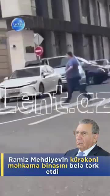 Ramiz Mehdiyevin kürəkəni məhkəmə binasını belə tərk etdi 