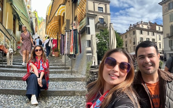 Sevda həyat yoldaşı ilə İtaliyada 