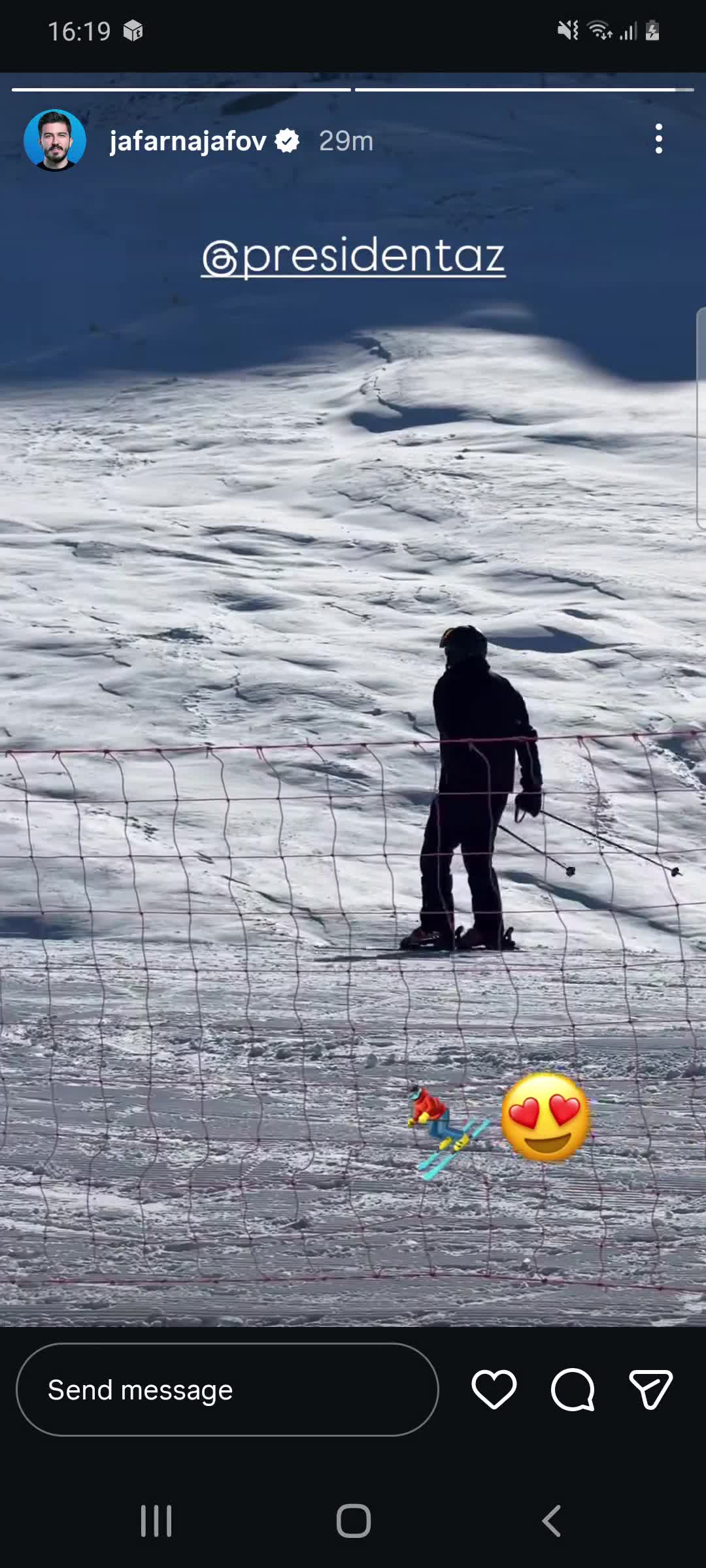 Prezidentin xizək sürməsi