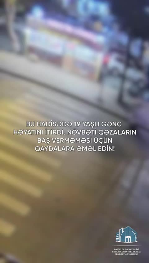 Ağır qəza: 19 yaşlı motosiklet sürücüsü həyatını itirdi