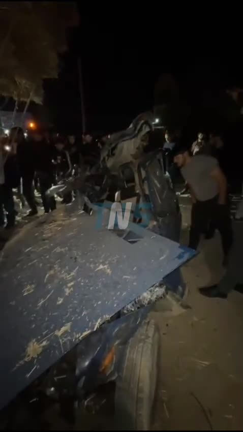 Dəhşətli qəzanın görüntüsü