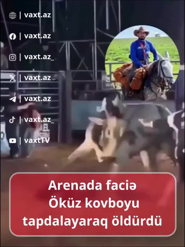 Öküz tapdalayan kovboy öldü
