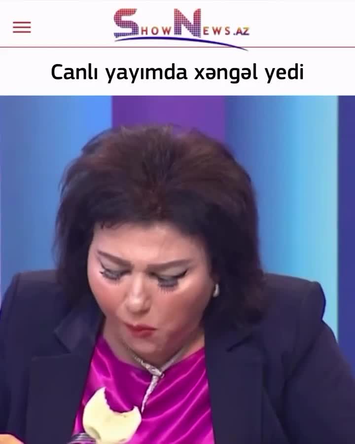 Telli efirdə xəngəl yedi