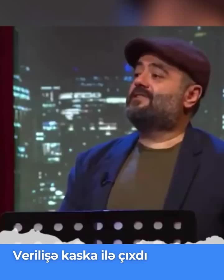 Elza efirə kaska ilə çıxdı