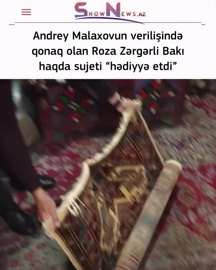 Andrey Malaxovun verilişinə qonaq olan Roza Bakı haqda sujeti