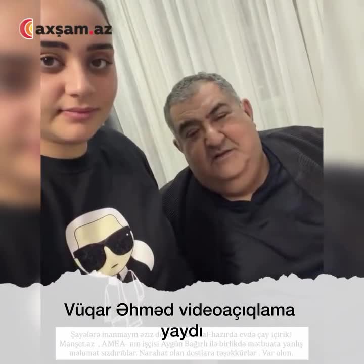 Vüqar Əhməd VİDEOAÇIQLAMA YAYDI