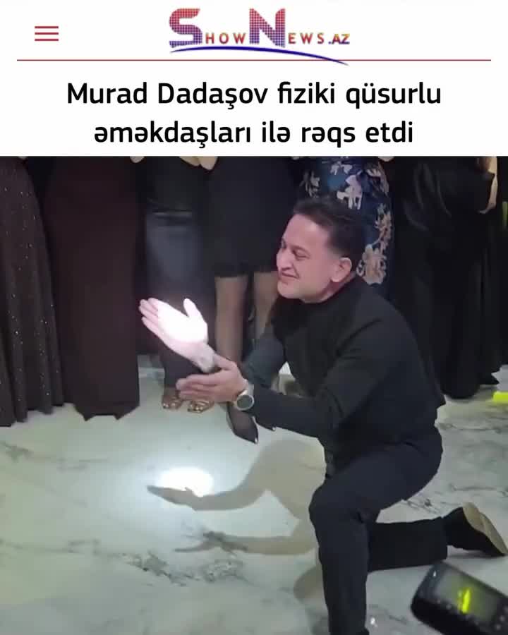 Murad Dadaşov fiziki qüsurlu əməkdaşları ilə rəqs etdi - VİDEO