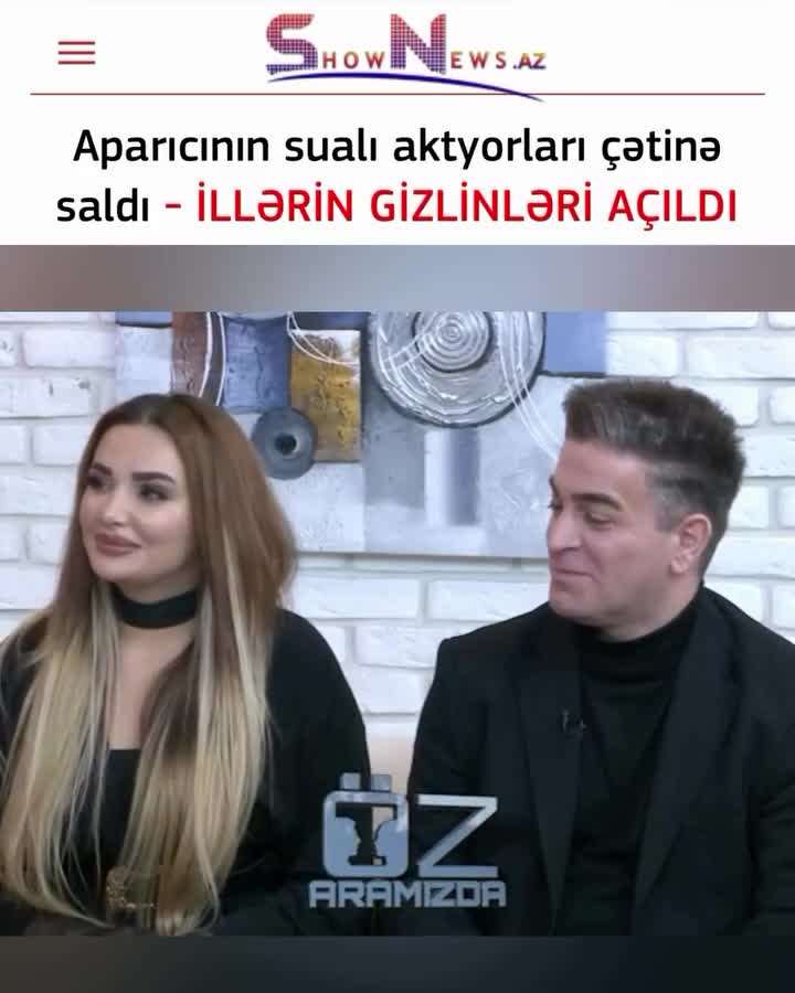 Aparıcının sualı aktyor cütlüyü çətinə saldı