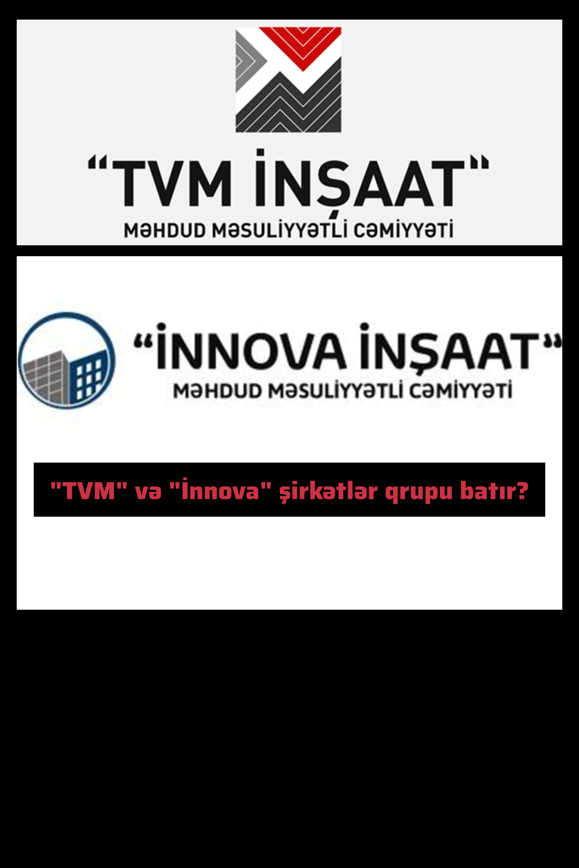 TVM və İnnova şirkətlər qrupu batır?