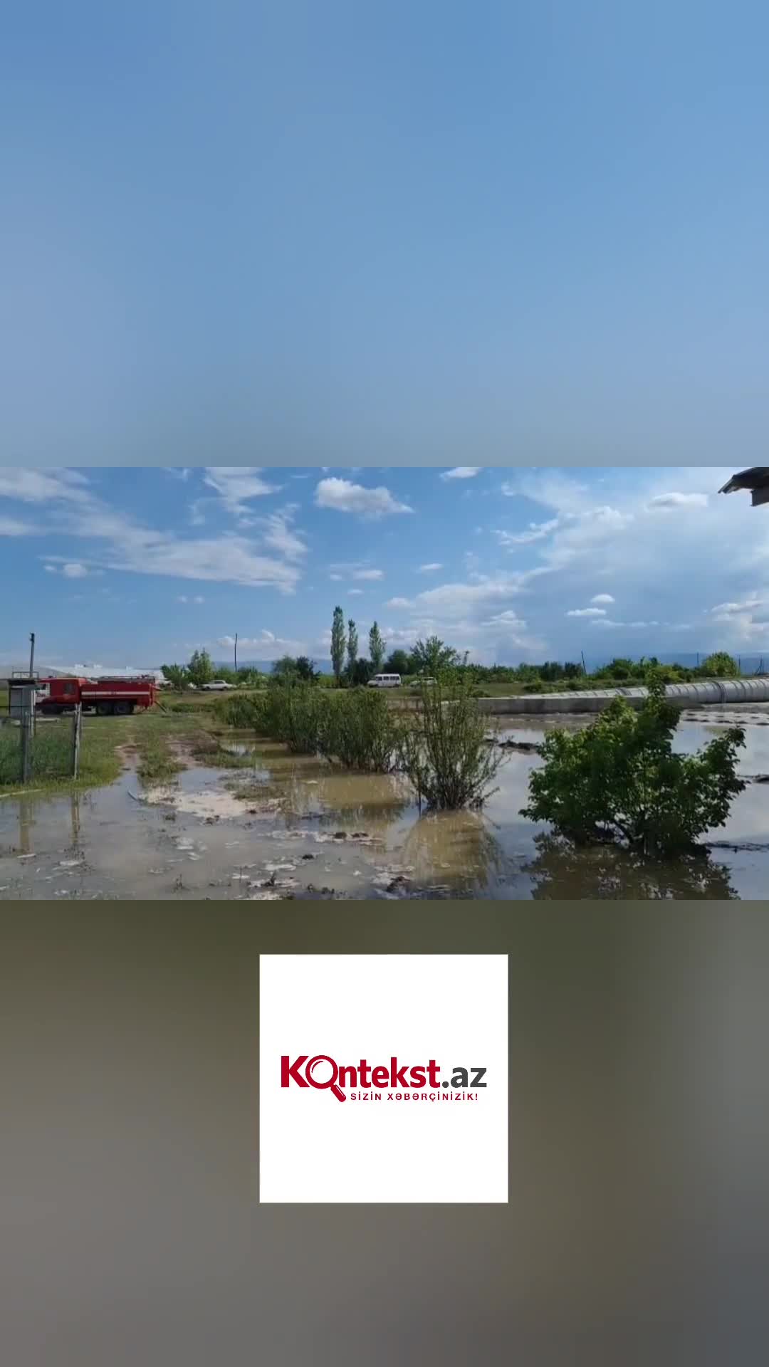 Şəmkirdə su xəttində qəza 