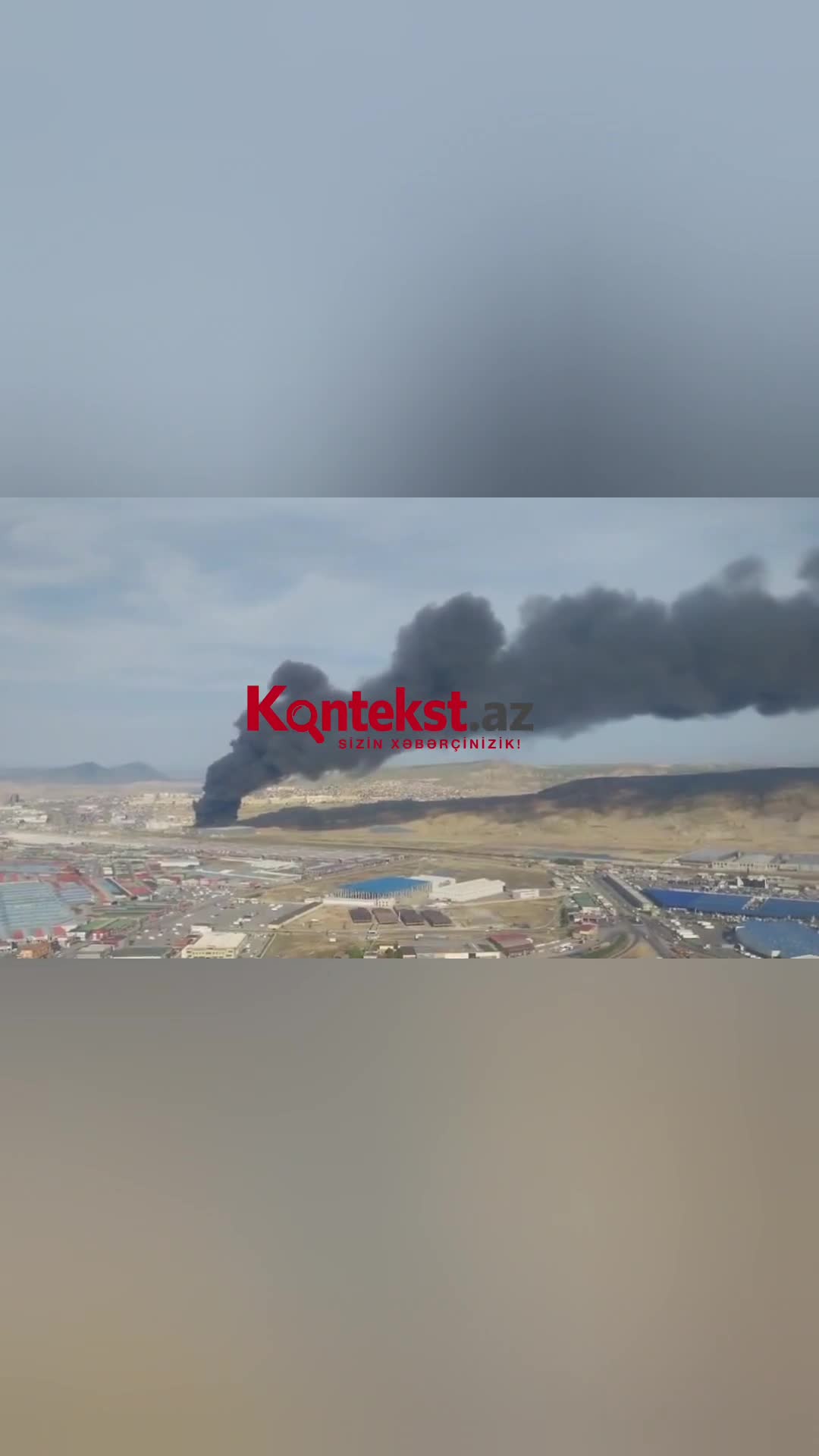 Lökbatanda güclü yanğından görüntülər