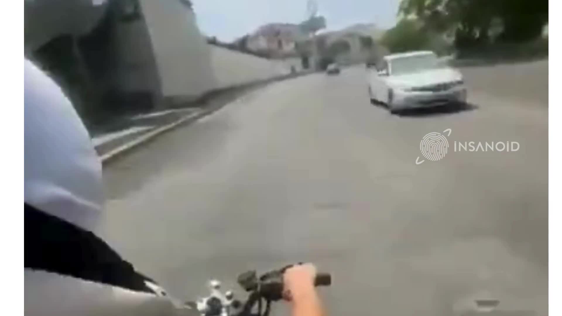 Motosikleti “protiv” sürüb yolda hamıya təhlükə yaratdı