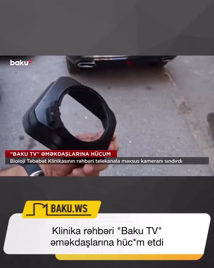 Klinika rəhbəri TV əməkdaşlarına hücum etdi