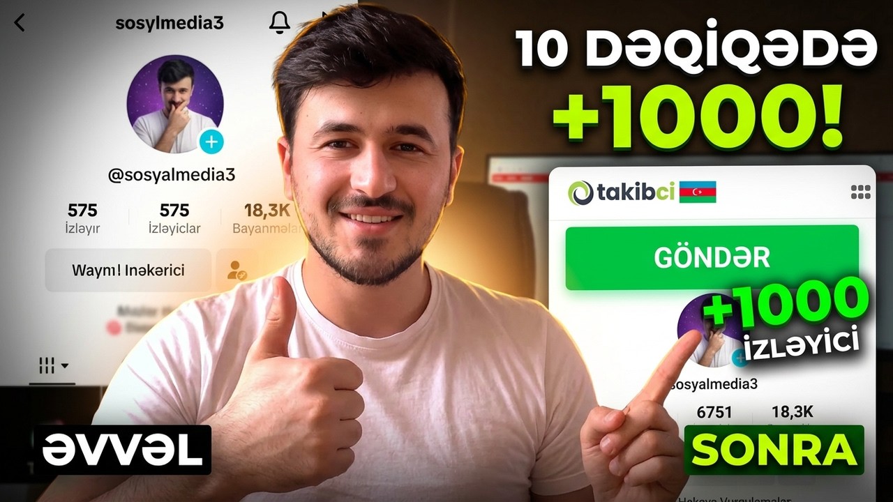 10 Dəqiqədə TikTok Takipçi Artırmaq Canlı Sübutla +1000 İzləyici