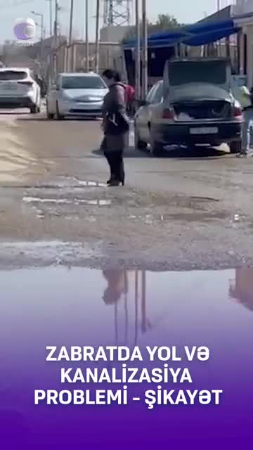 Zabratda yol bərbad vəziyyətdədir