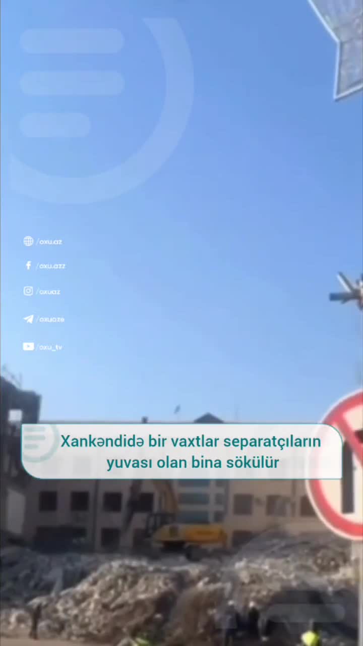 Xankəndidə qondarma hökumət evinin binası sökülür