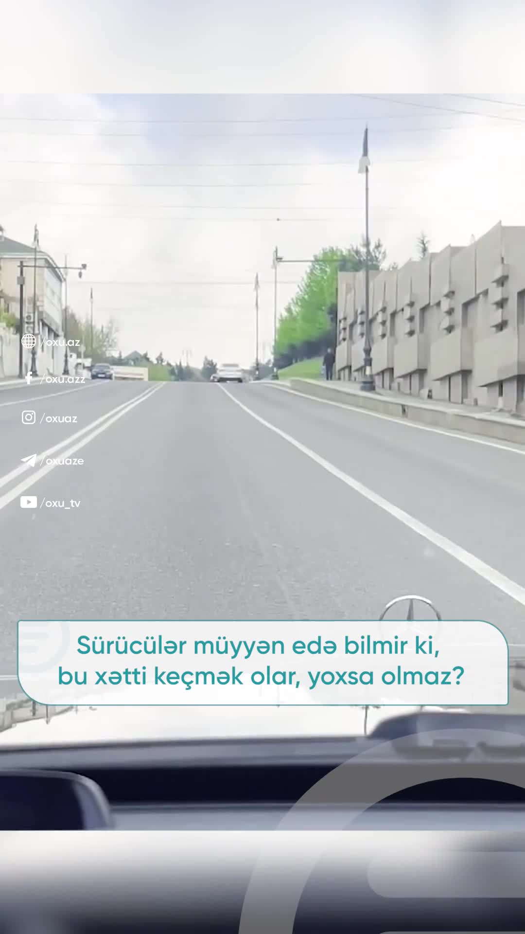 Gəncə prospektində aparılan xətlənmə