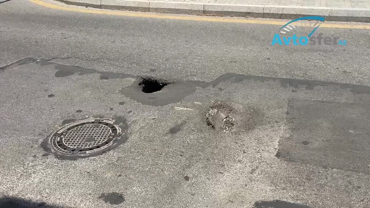 Yasamalda dağılan asfalt avtomobillərdə nasazlıq yaradır