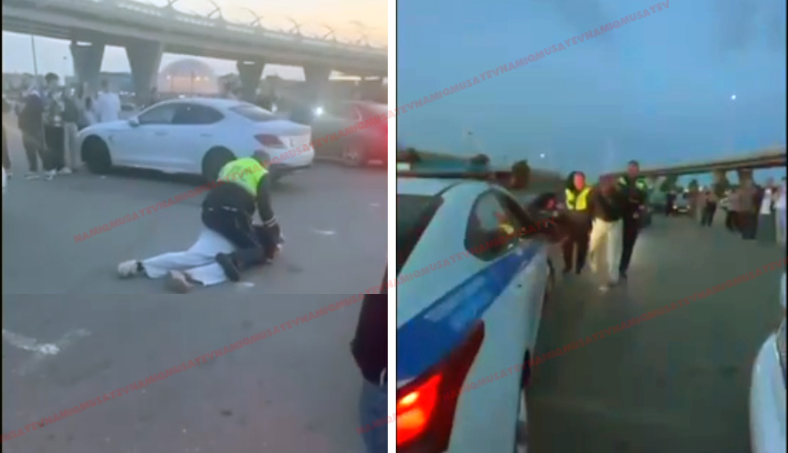 17 yaşlı gənc yol polisini görəndə düşüb qaçdı