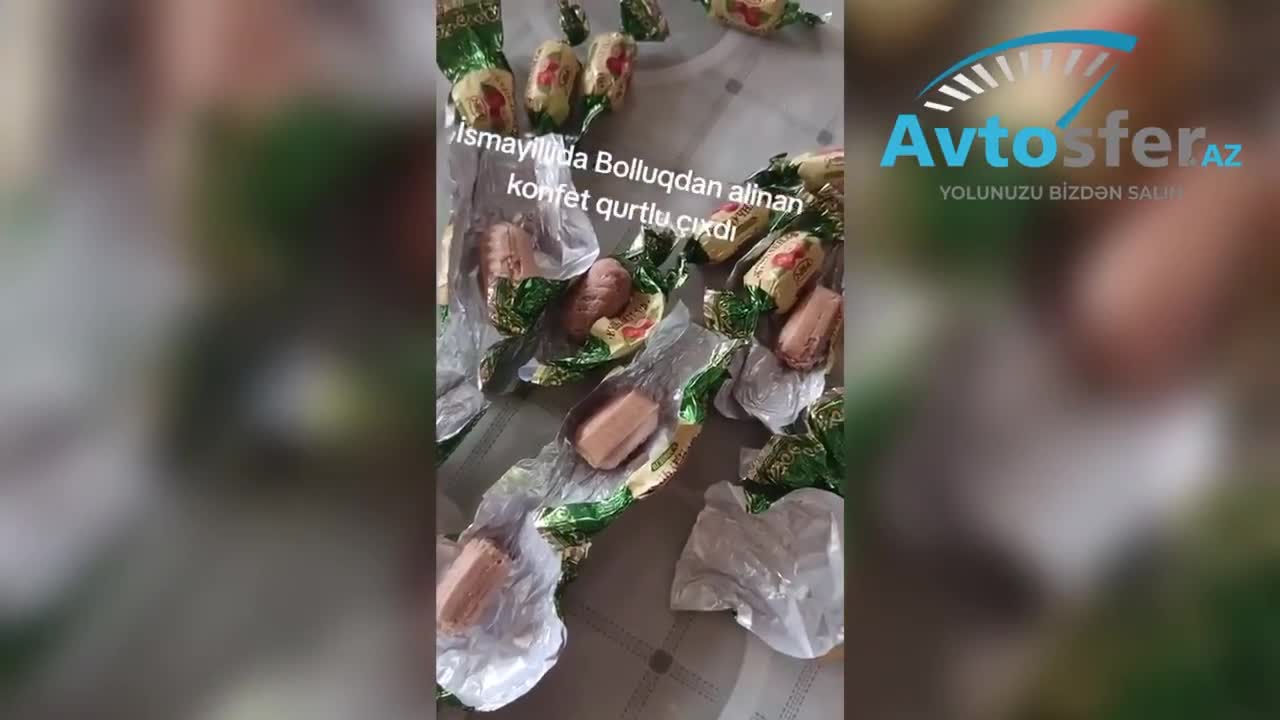 Marketdən alınan konfetlərdən yenə qurd çıxdı