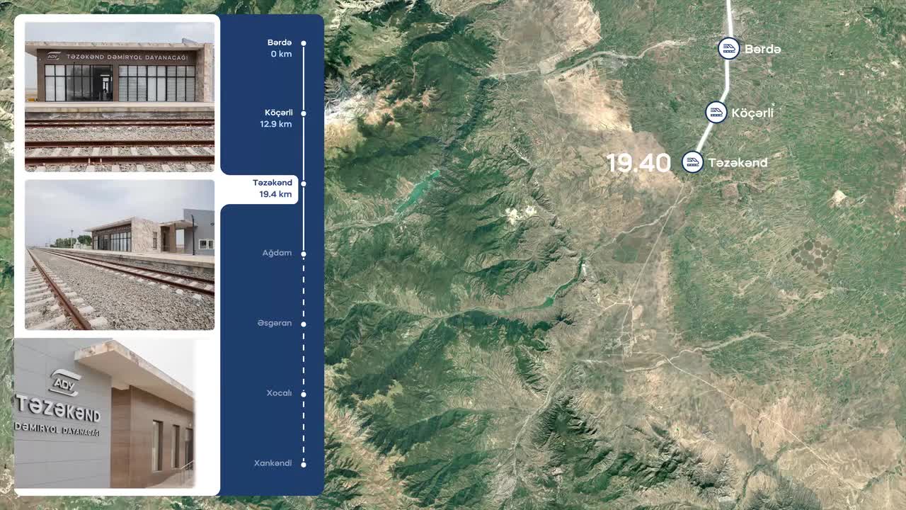 ADY Ağdam-Xankəndi dəmir yolu ilə bağlı məlumat yaydı