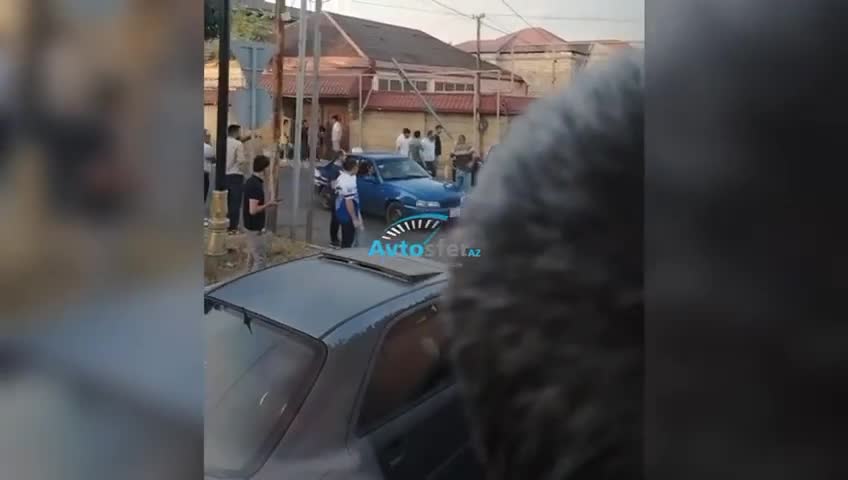 Şamaxıda “Audi” ilə toqquşan “Hyundai” dirəyə çırpıldı 