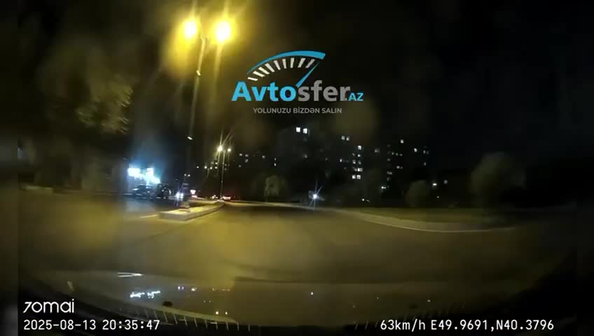 Sürücü qəza şəraiti yaratdı