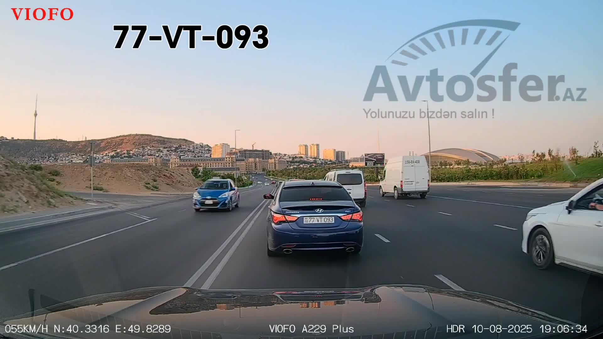 Sürücü rahatlığı üçün qoşa xəttən döndü; təhlükə yarandı