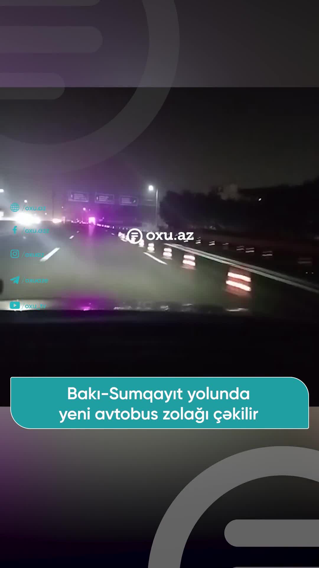 Bakı-Sumqayıt yolunda yeni avtobus zolağı çəkilir