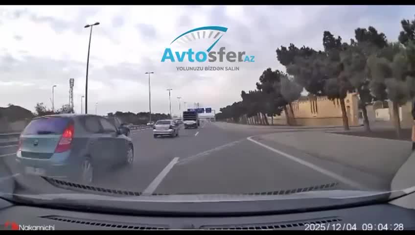 Hava limanı yolunda təhlükəli manevr