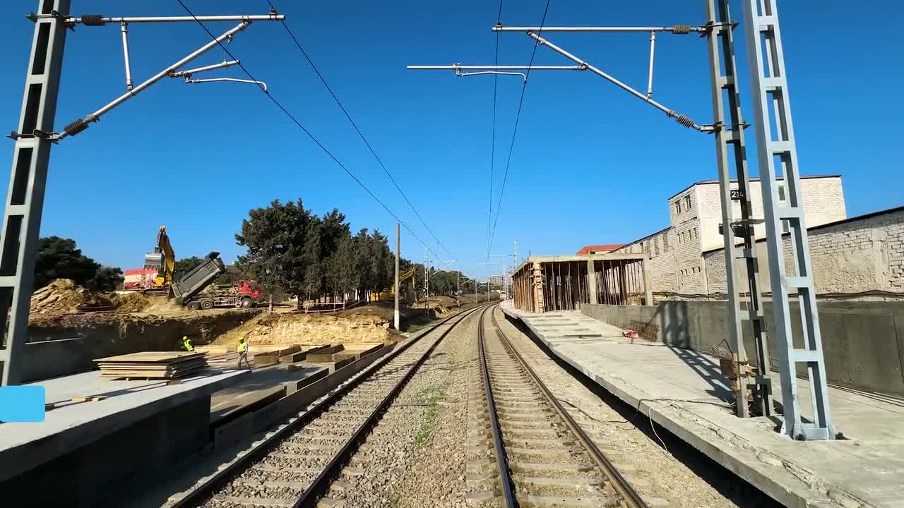 Dərnəgül dəmir yolu dayanacağının tikintisi davam etdirilir