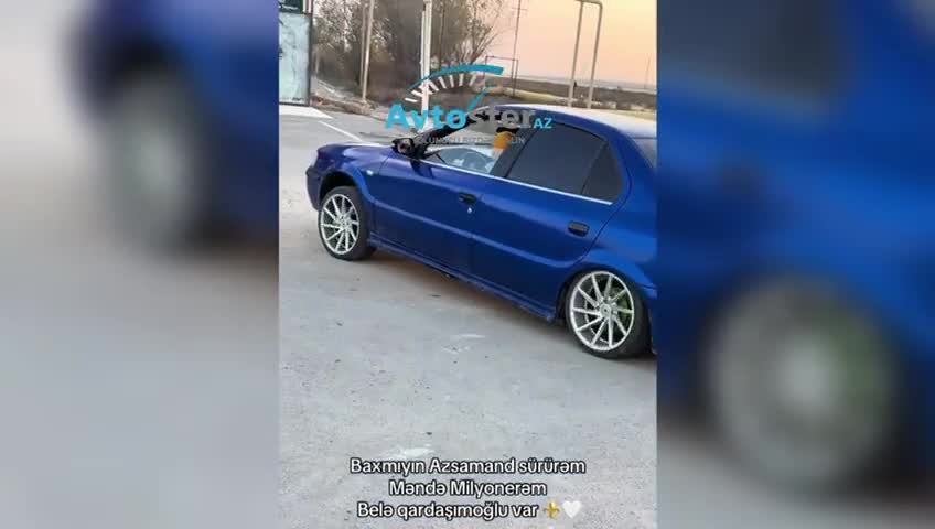 6 yaşlı uşağı sükan arxasına keçirib videosunu çəkdilər 