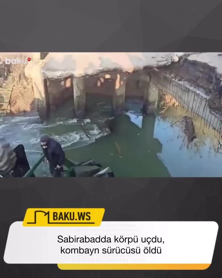 Sabirabadda körpü çökdü