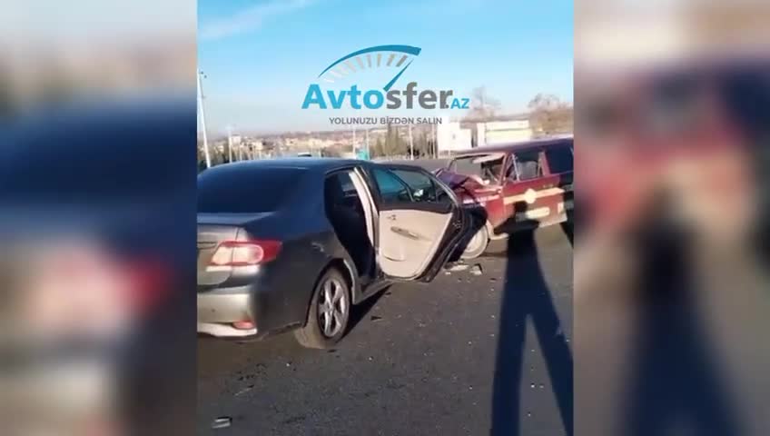 Şəkidə “Toyota” və “VAZ” toqquşdu, 1 nəfər xəsarət aldı 