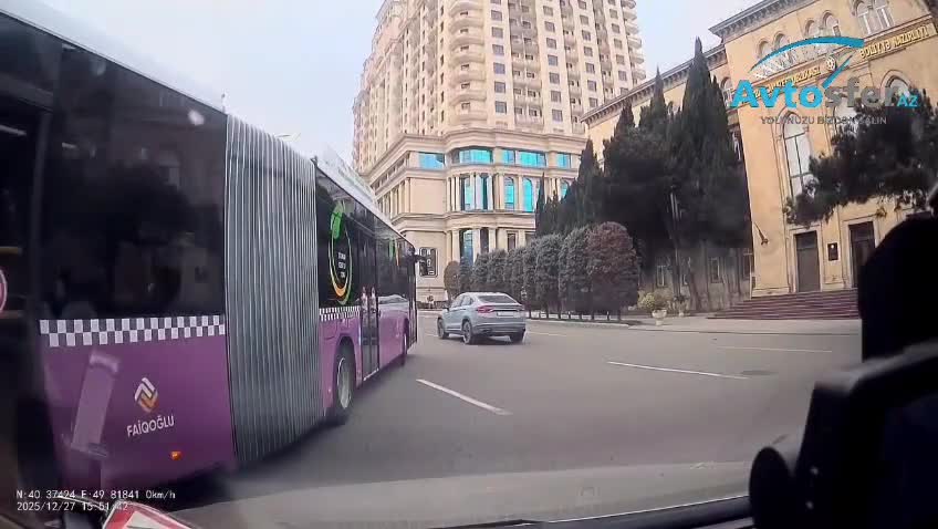 Yük maşınlarının yanından dönərkən diqqətli olun