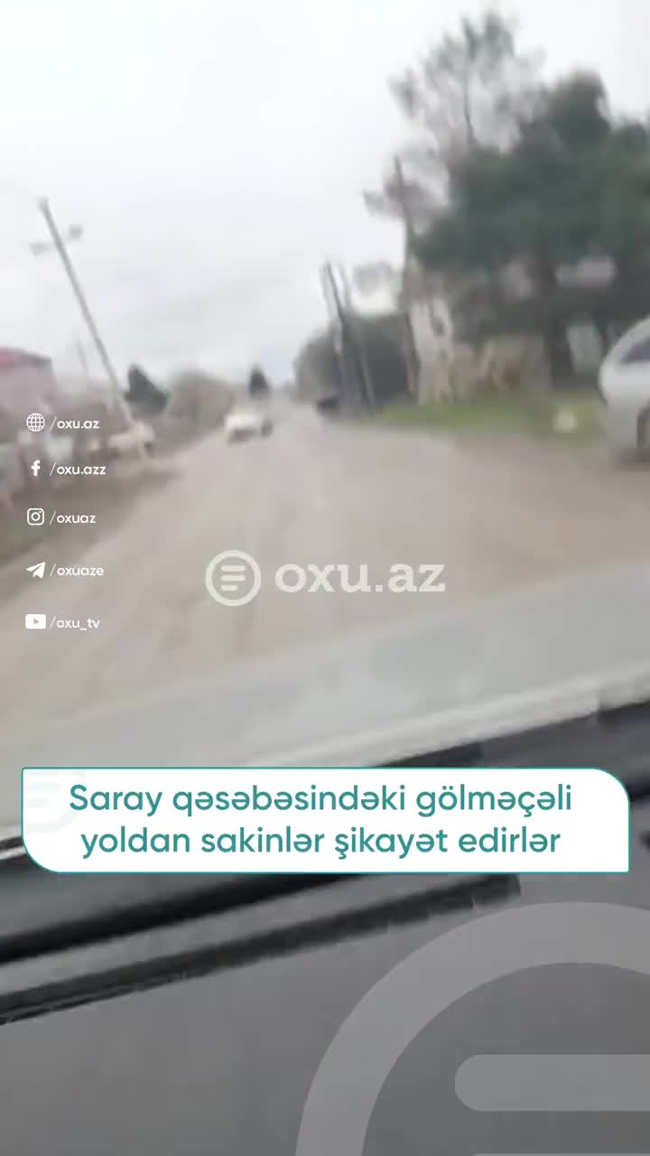 Saray qəsəbəsində bərbad vəziyyətdə olan yol