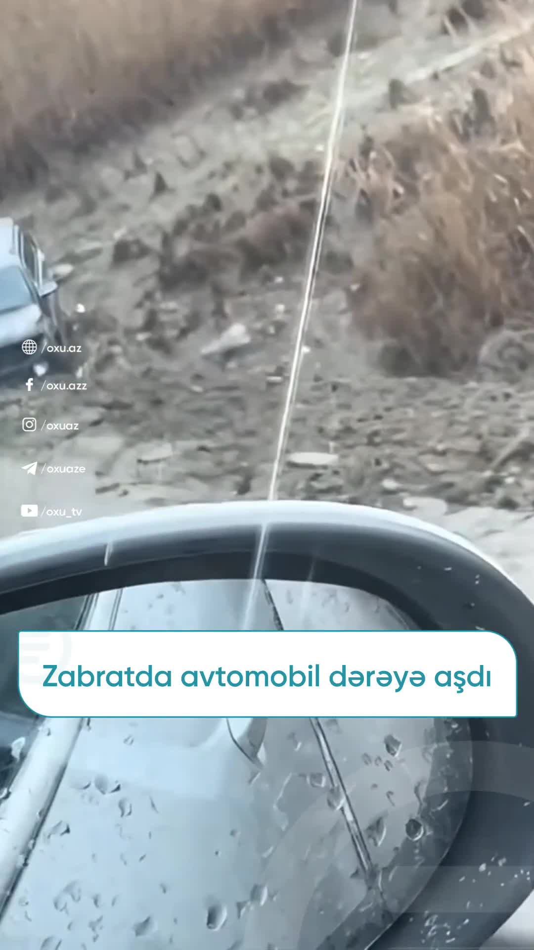 Zabratda avtomobil dərəyə aşdı
