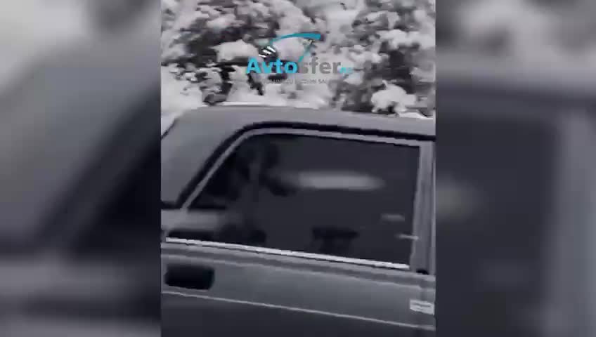 Qarlı Ağsu dolaylarında “VAZ”la “hoqqa” verən sürücü 