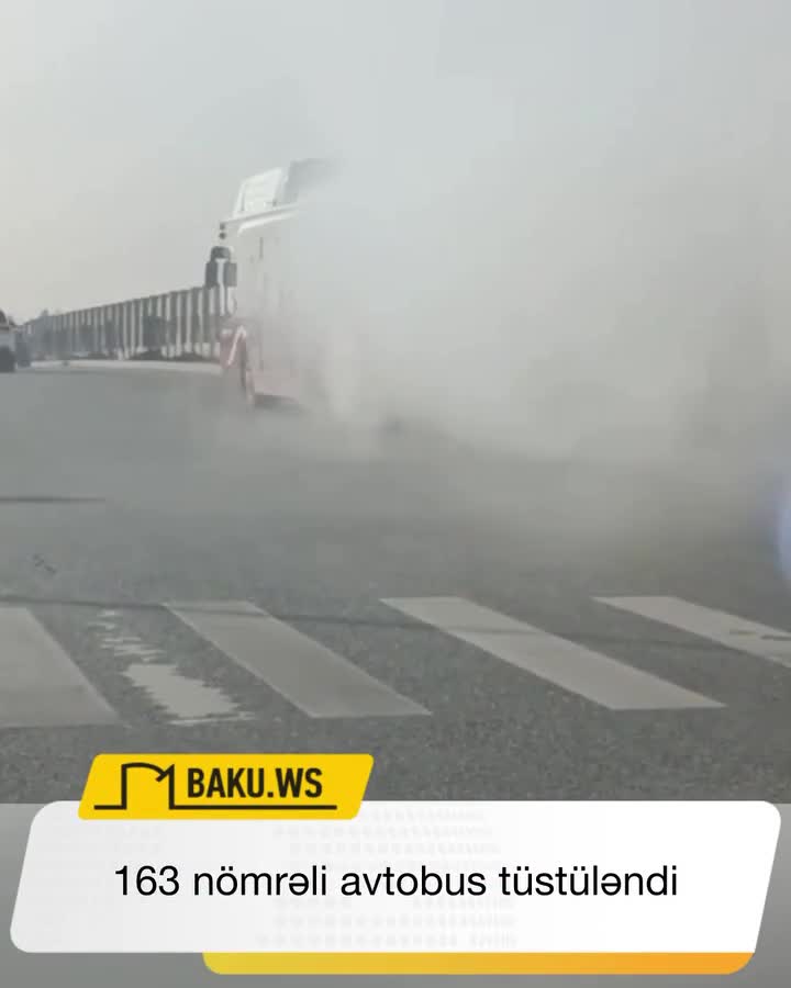 163 nömrəli avtobus TÜSTÜLƏDİ