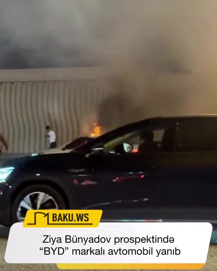 Paytaxtın Ziya Bünyadov prospektində “BYD” yanıb 