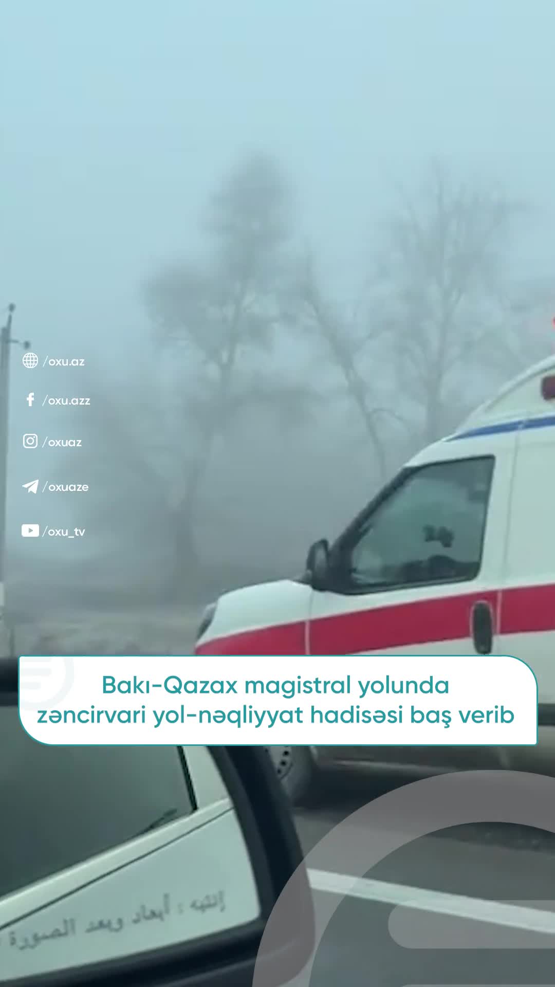 Bakı-Qazax magistralında zəncirvari qəza