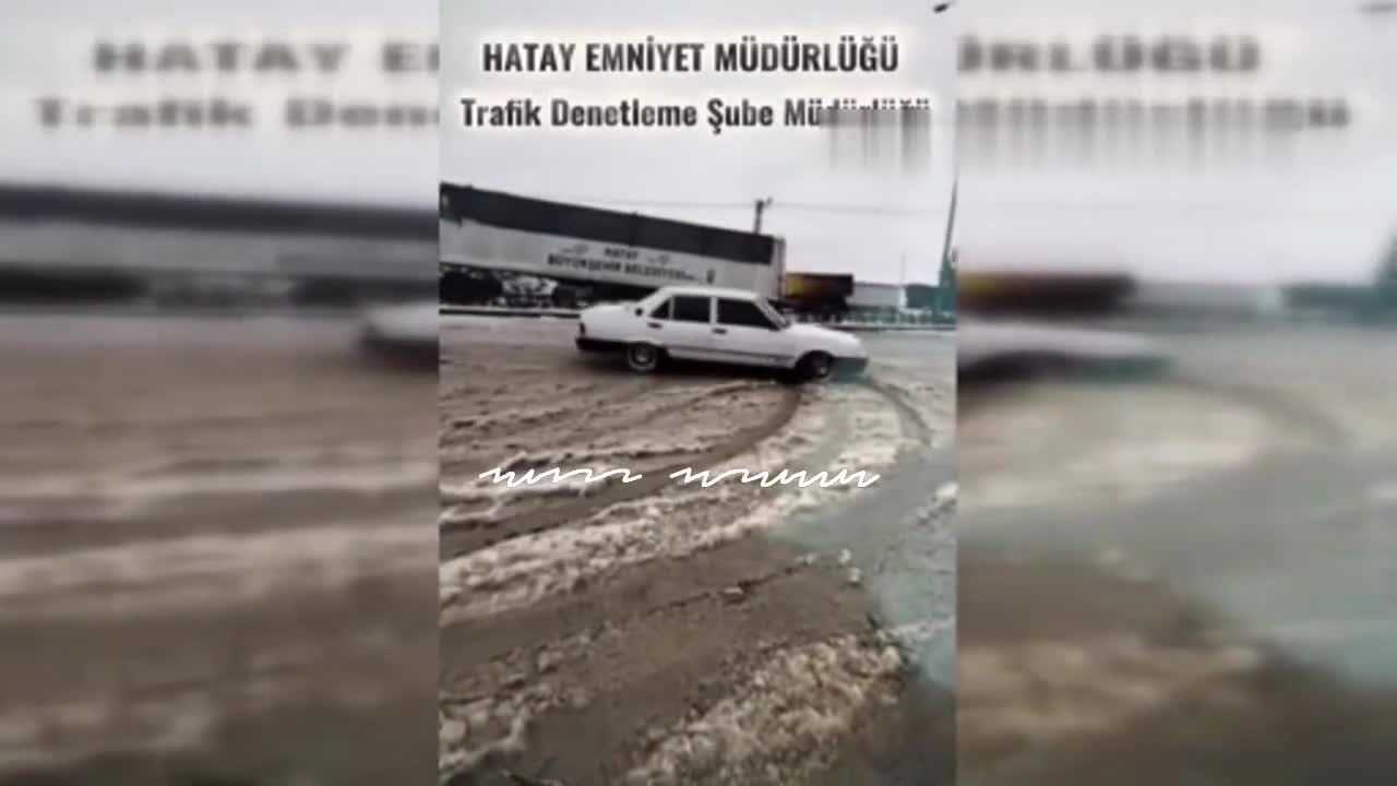 Qarlı yolda “Tofaş”la şou göstərən sürücü saxlanıldı