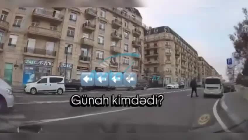 “Ağ Şəhər”də zolaq dəyişən sürücü qəzaya səbəb oldu 