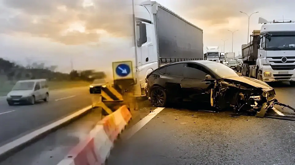 Tesla avtopilot rejimində qəzaya düşüdü